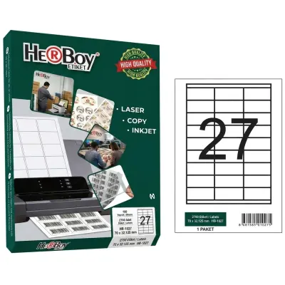 Herboy Lazer Etiket 100 YP 70x32.125 Lazer-Copy-Inkjet HB-1027