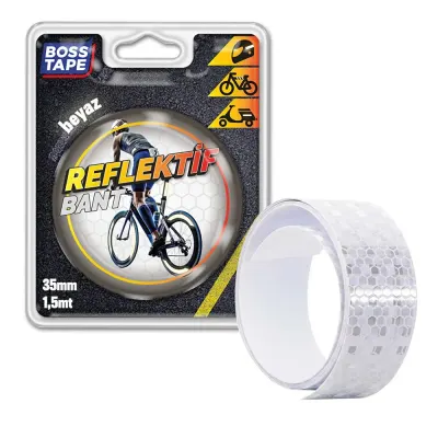 Boss Tape Reflektif Bant Beyaz 35mmx1,5mt Bt-09002