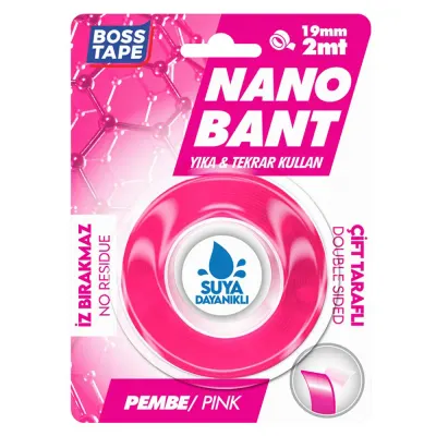 Boss Tape Yeni Pembe Nano Bant Magic Tape Bt-01033