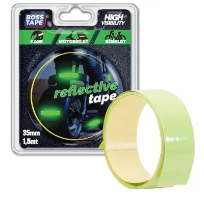 Boss Tape Fosforlu Reflektif Bant Yeşil Bt-09005